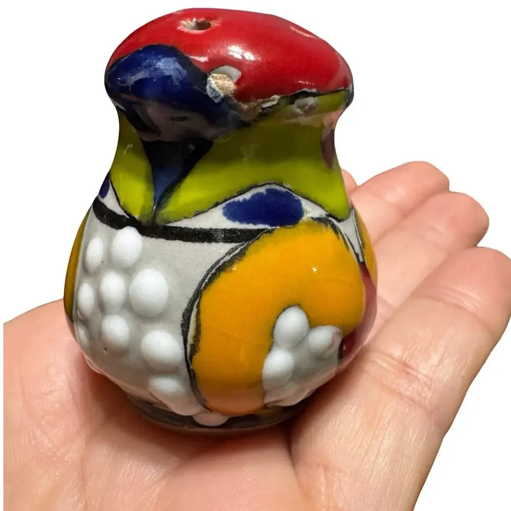 Talavera Tequila Shot Glass 4pc Set Mexican Pottery Folk Art Multicolor